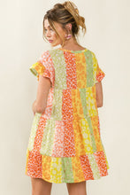 Load image into Gallery viewer, BiBi Leopard Short Sleeve Tiered Dress