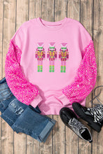 Load image into Gallery viewer, Sequin Nutcracker Dropped Shoulder Sweatshirt
