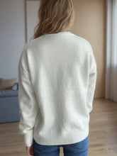 Load image into Gallery viewer, Round Neck Drop Shoulder Long Sleeve Sweater