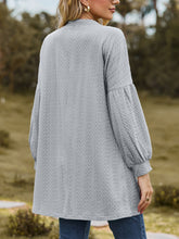 Load image into Gallery viewer, Textured Open Front Dropped Shoulder Cardigan