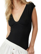 Load image into Gallery viewer, V-Neck Cap Sleeve Bodysuit