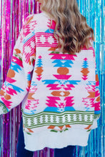 Load image into Gallery viewer, Geometric V-Neck Long Sleeve Sweater