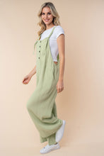 Load image into Gallery viewer, White Birch Texture Sleeveless Wide Leg Jumpsuit
