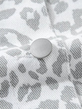 Load image into Gallery viewer, Leopard Button Up Long Sleeve Denim Jacket