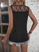 Load image into Gallery viewer, Lace Detail V-Neck Tank