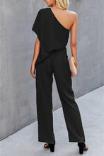 Load image into Gallery viewer, Single Shoulder Short Sleeve Jumpsuit