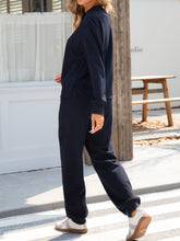 Load image into Gallery viewer, Quarter Button Long Sleeve Top and Pants Set