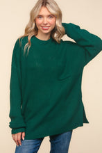 Load image into Gallery viewer, Haptics Full Size Mock Neck Side Slit Knit Top