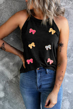Load image into Gallery viewer, Bow Print Grecian Neck Tank