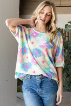Load image into Gallery viewer, HOPELY Floral Waffle Oversized T-Shirt