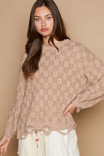 Load image into Gallery viewer, POL Checkered Distressed Edge Sweater