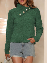 Load image into Gallery viewer, Asymmetric Collared Neck Long Sleeve Sweater