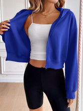 Load image into Gallery viewer, Ivy Lane Zip Up Dropped Shoulder Hooded Jacket