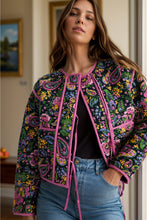 Load image into Gallery viewer, Tied Printeded Long Sleeve Jacket