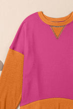 Load image into Gallery viewer, Contrast Round Neck Long Sleeve Sweatshirt