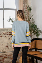 Load image into Gallery viewer, Sew In Love Full Size Contrast Stripes Long Sleeve Sweater
