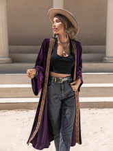 Load image into Gallery viewer, Embroidered Open Front Long Sleeve Cardigan