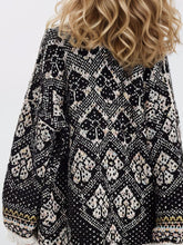 Load image into Gallery viewer, Open Front Long Sleeve Graphic Cardigan