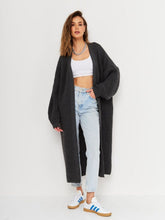 Load image into Gallery viewer, Open Front Long Sleeve Longline Cardigan