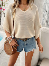 Load image into Gallery viewer, V-Neck Batwing Sleeve Knit Top