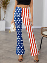 Load image into Gallery viewer, Star &amp; Stripes High Waist Bootcut Pants