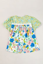 Load image into Gallery viewer, Printed Round Neck Puff Sleeve Blouse