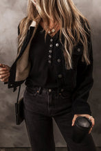 Load image into Gallery viewer, Fuzzy Collared Neck Button Down Jacket