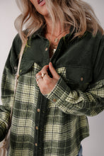 Load image into Gallery viewer, Snap Down Collared Neck Plaid Shacket