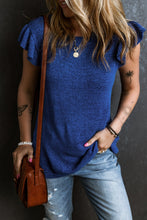 Load image into Gallery viewer, Ruffled Round Neck Knit Top