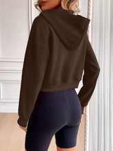 Load image into Gallery viewer, Ivy Lane Zip Up Dropped Shoulder Hooded Jacket