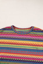 Load image into Gallery viewer, Contrast Round Neck Long Sleeve Top