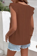 Load image into Gallery viewer, Full Size Ruffled V-Neck Cap Sleeve Blouse