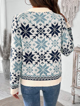 Load image into Gallery viewer, Perfee Graphic Round Neck Long Sleeve Sweater
