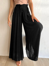 Load image into Gallery viewer, Drawstring Wide Leg Pants with Pockets