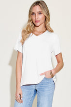 Load image into Gallery viewer, Basic Bae Bamboo Full Size V-Neck High-Low T-Shirt