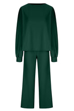 Load image into Gallery viewer, Round Neck Long Sleeve Top and Pants Set