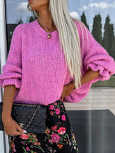 Load image into Gallery viewer, Round Neck Long Sleeve Sweater