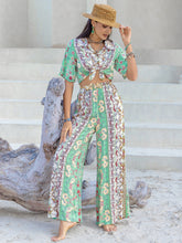 Load image into Gallery viewer, Printed Half Sleeve Top and Wide Leg Pants Set