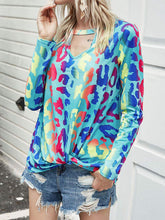 Load image into Gallery viewer, Cutout Round Neck Long Sleeve T-Shirt