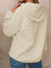 Load image into Gallery viewer, Textured Long Sleeve Hoodie with Pockets