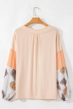 Load image into Gallery viewer, Printed V-Neck Long Sleeve Blouse