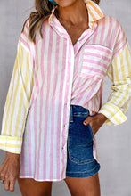 Load image into Gallery viewer, Striped Button Up Long Sleeve Shirt