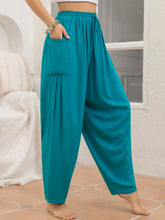 Load image into Gallery viewer, Drawstring Wide Leg Pants with Pockets
