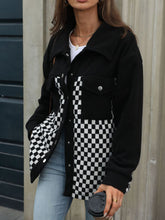 Load image into Gallery viewer, Checkered Snap Down Long Sleeve Jacket