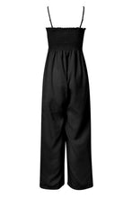 Load image into Gallery viewer, Smocked Spaghetti Strap Wide Leg Jumpsuit