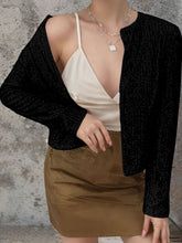 Load image into Gallery viewer, Full Size Sequin Open Front Cropped Jacket