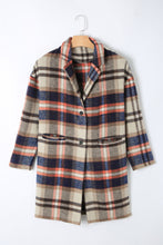 Load image into Gallery viewer, Plaid Longline Jacket with Pockets