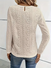 Load image into Gallery viewer, Lace Eyelet Long Sleeve Top