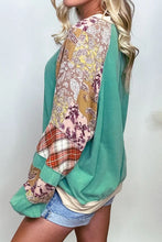 Load image into Gallery viewer, Plus Size Printed Raglan Sleeve Sweatshirt