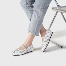 Load image into Gallery viewer, PU Leather Studded Flat Loafers
